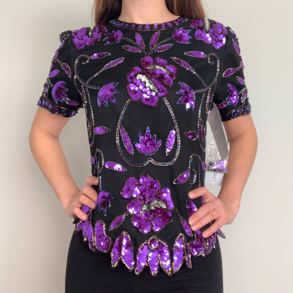 2 for $15 Silk sequin blouse